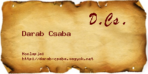 Darab Csaba névjegykártya